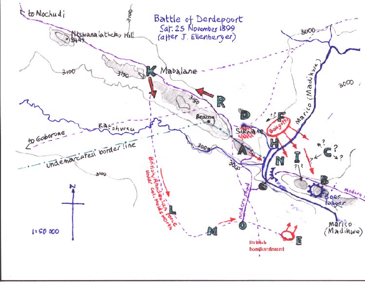 Map of battle of Derdeport